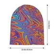 thumbnail image 5 of Beanie Hats for Men and Women, Surreal Colorful Fractal Patterns Adult Unisex Knit Hat Winter Warm Skull Cap, 5 of 7