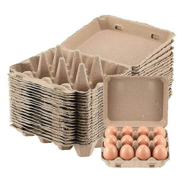 20 Pack Egg Cartons, Paper Pulp Square Egg Cartons Eggs, Egg Cartons Container Empty Egg Tray Pulp Egg Holder