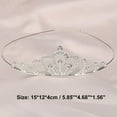 thumbnail image 5 of Rhinestone Tiara Crown Wedding Hair Accessory For Girls & Women, 5 of 7