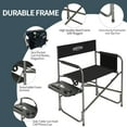 thumbnail image 2 of Camping Directors Chair Lightweight Oversized Portable Folding with Side Table Storage Pockets for Outdoor Camping Lawn Picnic Fishing Supports 400lbs Black, 2 of 7
