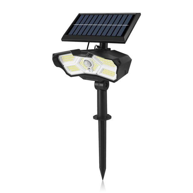 Toystoory Lámparas de Control remoto de luz LED Solar, luz solar de movimiento al aire libre, Sensor inteligente, resistente al agua, linterna de jardín Iluminación y accesorios 128 LED Toystoory HA009847-01B