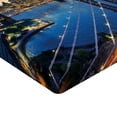 thumbnail image 2 of Ambesonne New York Fitted Sheet, Sunset Cityscape, Twin Size, Multicolor, 2 of 3