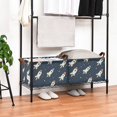 thumbnail image 3 of Yayeee Foldable Storage Basket for Shelves with Handles Waterproof Cloth Bins, Rocket Pattern, 3 of 7