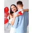 thumbnail image 3 of Boucles d'Oreilles en Forme de Coeur Rose Boucles d'Oreilles de Saint-Valentin Femmes en Couches Boucles d'Oreilles en Forme de Coeur Rouge Boucles d'Oreilles Saint-Valentin Cadeau (Argent), 3 of 4