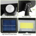 thumbnail image 4 of Solarek 100 LED Solar Power Motion Sensor Light Security Flood Outdoor Garden Path Lamp IP65 Waterproof Dusk To Dawn Sensor Light For Front Door Deck, 4 of 10