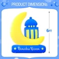 thumbnail image 7 of DeeKom Inflatable Ramadan Crescent Moon Decorations, Blow Up Islamic Eid Decor, Muslim Holiday Outdoor Decorations and Holy Celebration Decor with LEDs, Celebrate Fasting, Introspection, and Prayer, 7 of 7