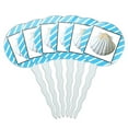 thumbnail image 1 of Seashell Fun Tropical Beach Birthday Wedding Cupcake Picks Toppers - Set of 6, 1 of 1