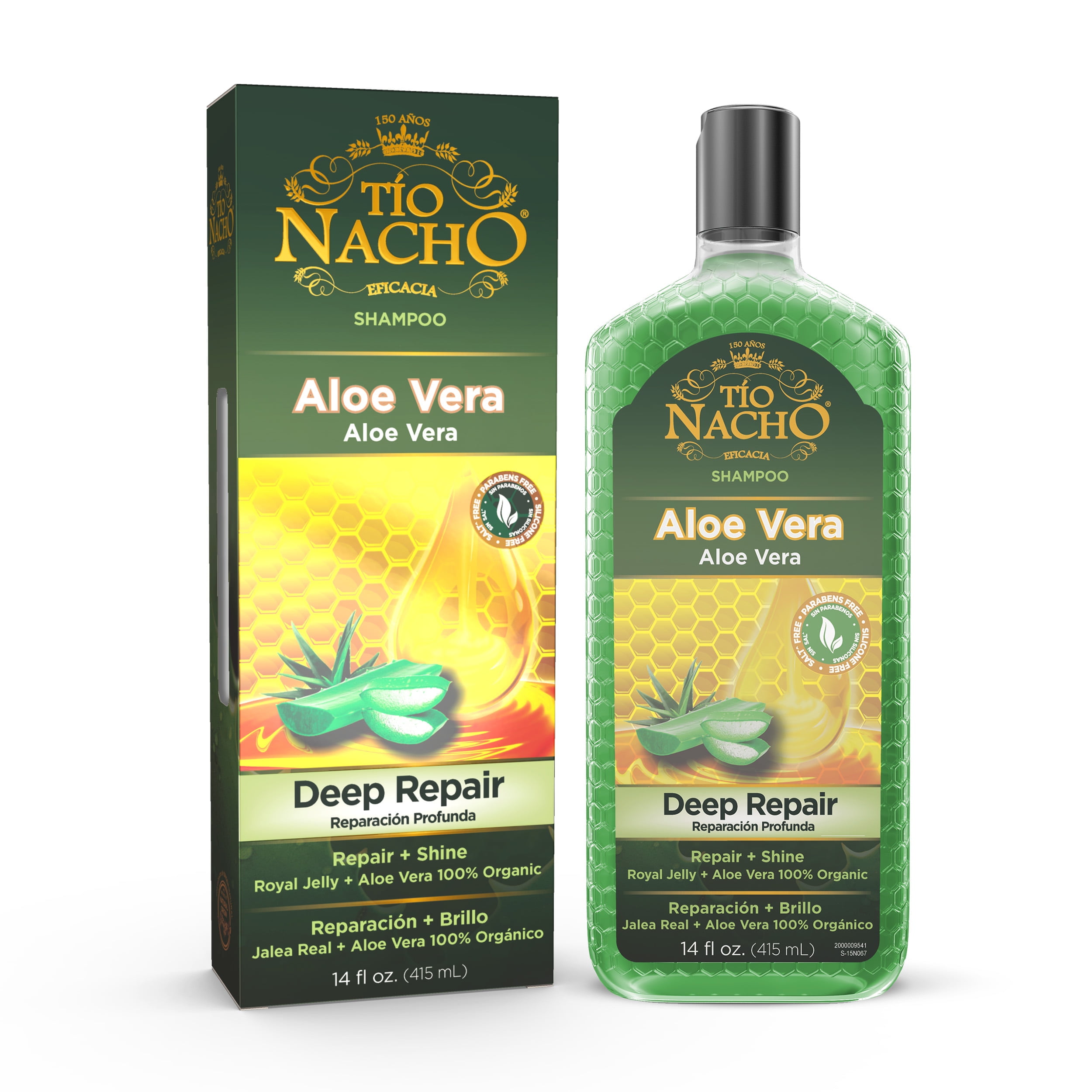 Tio Nacho Aloe Vera Deep Repair Shampoo with Royal Jelly, Anti-Hair Loss,  14 oz 