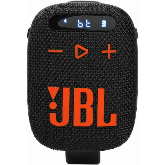 JBL Wind 3 FM Bluetooth Handlebar Speaker (Black/Orange)