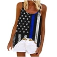 thumbnail image 2 of AOOCHASLIY American Flag Star Women Tops Fashion Women's Summer Round-Neck Sleeveless Print Casual CamisTop Blouse, 2 of 5