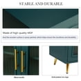 thumbnail image 6 of Tcbosik 4-Door Sideboard with Gaussian Glass, Adjustable Shelves, Golden Handles & Iron Legs – Modern 60" Media Console, Buffet Cabinet for Living Room or Dining Room (Navy Blue), 6 of 10