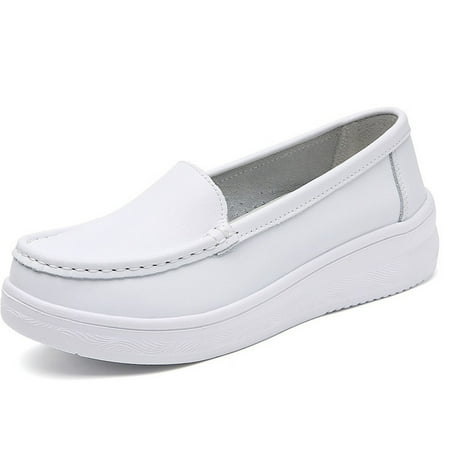

Female Casual Shoes Women Shoes Soft Comfortable Bottom Outdoor Slip On Boat Wedges Shoes