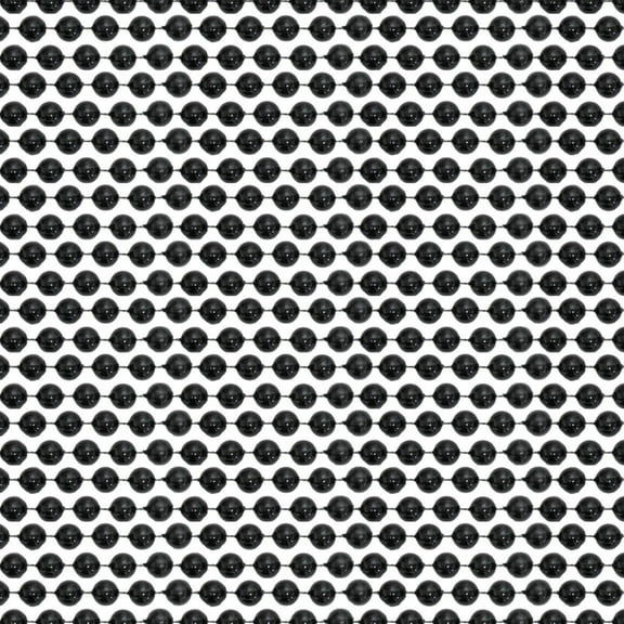 48" 10mm Round Black Mardi Gras Beads - Dozen (12 Necklaces)