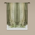 thumbnail image 2 of Royal Ombre Crushed Semi Sheer Complete 6 Pc. Window Curtain & Valance Set - Sage, 2 of 4