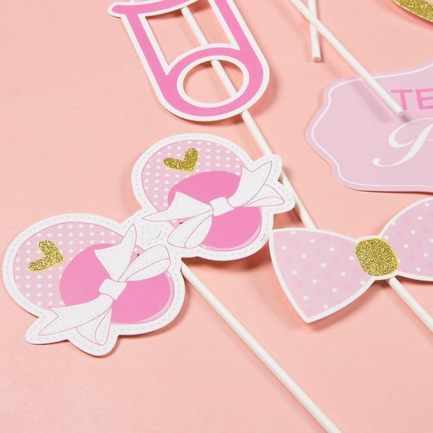 Kit Decoración Baby Shower Oh Baby | Guirnalda Y 12 Accesorios Photocall | Tema Niño Niña Oro Blanco