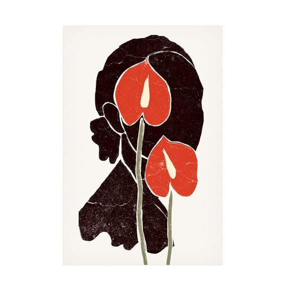 Canvas Wall Art - Yuyu Pont 'Anthurium' Wall Art for Living Room, Bedroom, or Office Décor by Trademark Fine Art - 12 x 19 Inches