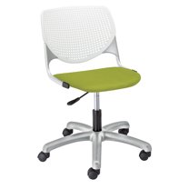 KFI Studios KOOL Home and Office Computer Chair, White Back, Avocado Seat