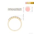 thumbnail image 4 of ANGARA Lab Grown Half Eternity 7 Stone Diamond Wedding Ring for Women in 14K Yellow Gold (Size-3mm| Color-F-G| Clarity-VS) | Anniversary, Jewelry Gift for Women | Lab-Grown Diamond Ring, 4 of 6