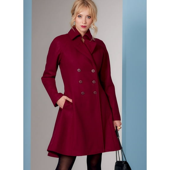 Vogue Sewing Pattern V1837 - Misses' Coat, Size: B5 (8-10-12-14-16)