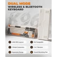 thumbnail image 2 of RK96 Mechanical Keyboard, Dual Mode 2.4G/BT5.0 2-in-1 Receiver, 100 Hot Swappable Red Switches Gaming Keyboard with Number Pad for PC Gamers//Windows, 2 of 6