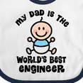 thumbnail image 4 of Inktastic Worlds Best Engineer Dad Boys Baby Bib, 4 of 4
