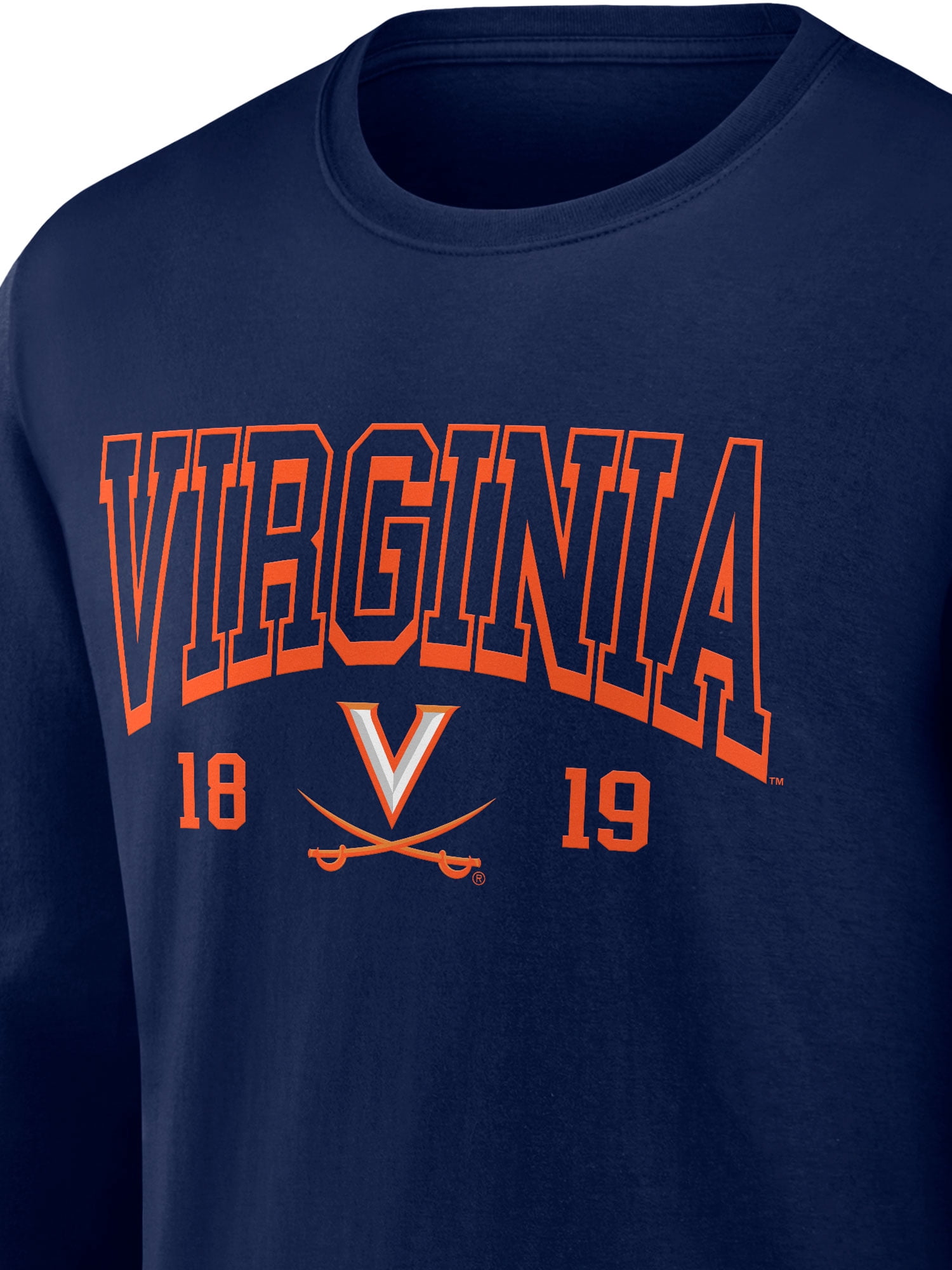 NCAA Virginia Cavaliers Men's Cotton Navy Long Sleeve T-Shirt