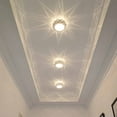 thumbnail image 4 of 1 Pack Semi Flush Mount Ceiling Light Fixture Modern Small Crystal Chandelier Mini Indoor Ceiling Lamp for Bathroom Hallway Foyer Porch Hall Closet, 4 of 8