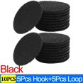 thumbnail image 1 of 100/2Pcs Double Sided Adhesive Tape Self-Adhesive Fixing Patch Stickers Non-slip Hook And Loop Fastener Tape For Home Carpet Pad 10pcs(5pair)-Black About 5CM, 1 of 6