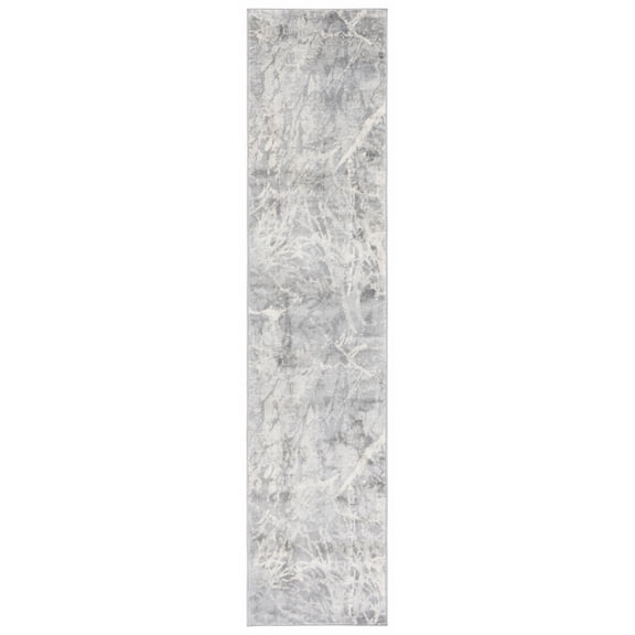 SAFAVIEH Jasper Mercia Abstract Overdyed Runner Rug, Grey/Ivory, 2' x 9'