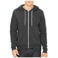 thumbnail image 2 of Bella + Canvas Unisex Poly-Cotton Fleece Full-Zip Hoodie, Small, ASPHALT, 2 of 4