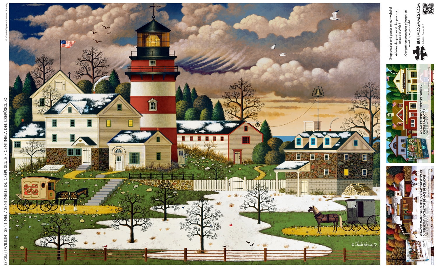Buffalo Games Charles Wysocki Twilight Sentinel 500-Piece 21.25 x 15 inch Interlocking Jigsaw Puzzle for Adults Ages 14+