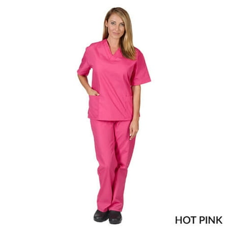 

NATURAL UNIFORMS WOMENS SOLID V-NECK SCRUB SET FREE SHIPPING