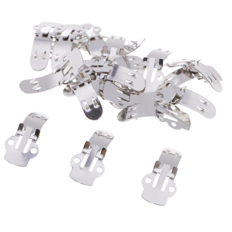 20 Pieces/Pack Stainless Steel Flat Blank Shoe Clips for DIY Craft Supplies 