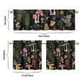 thumbnail image 6 of Mushroom Decor Kitchen Curtains 3pcs Set 27.5x24in, Polyester Botanical Tiers and Valance, Rustic Forest Window Drapes for Thanksgiving or Autumn Bathroom, 6 of 6