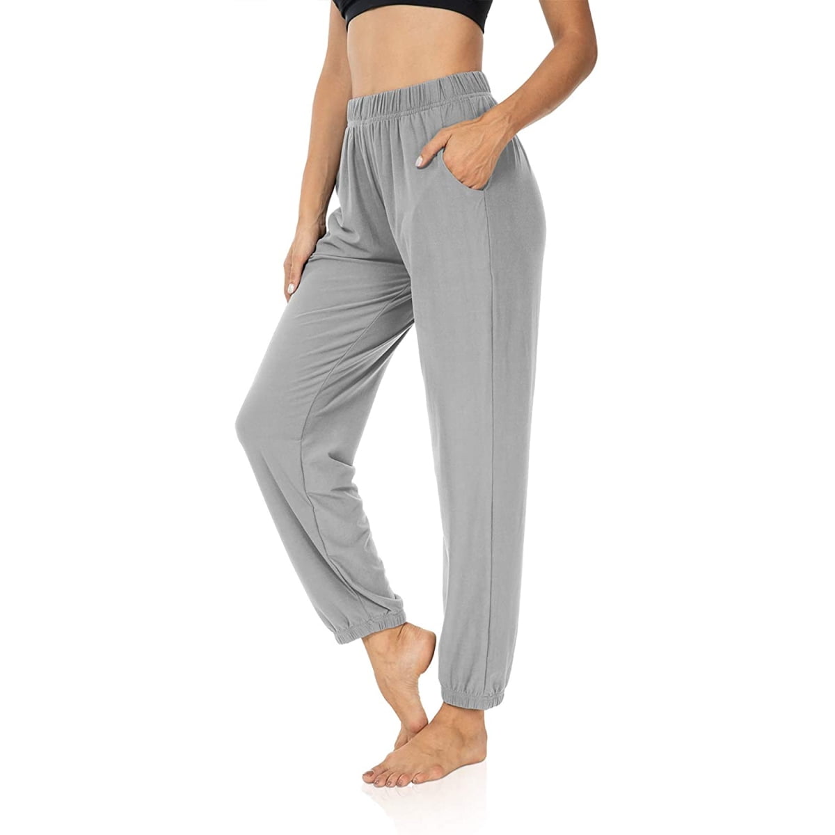 Ankle-banded Pants Sweatpants Joggers with Pockets Workout Pants for ...