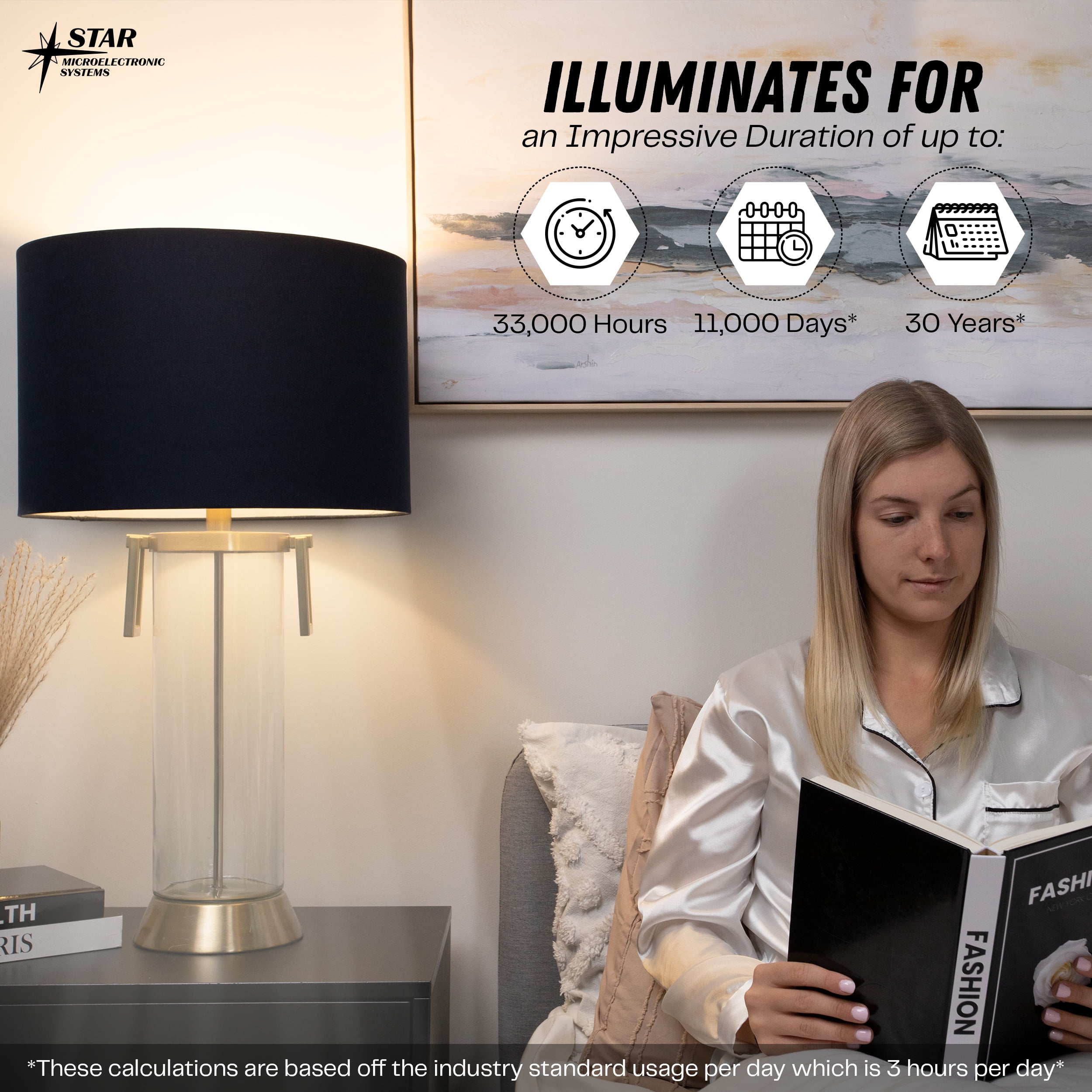 Star Microelectronic Systems LED Light Bulb 90 CRI 800 Lumens 2700K 33,000Hrs A19 Non-Dimmable (10 Count)