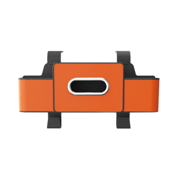 Organizador de respaldo de asiento de coche, porta pañuelos, accesorios interiores de automóvil, viajes por carretera Naranja