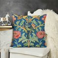 thumbnail image 2 of SHANXI Pillow Covers , Colorful Red Flower Throw Pillow Covers Vintage Art Floral Pillowcase Decor for Couch Sofa Outdoor - Blue 18x18in, 2 of 5