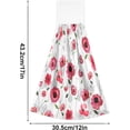 thumbnail image 3 of SKYSONIC 2 PCS 2 PCS Microfiber Hand Towels, Red Poppy with Green Leaves Soft Absorbent Kitchen Hand Towels with Loop, Quick Dry Microfiber Cleaning Cloths Bath Hand Towels, 12"x17", 3 of 6