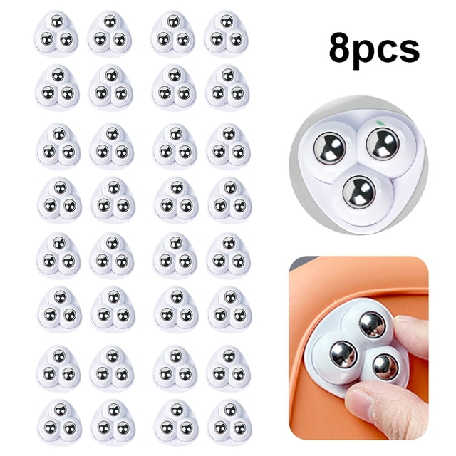 Universal Adhesiva Tres Cuentas Nuevo Sin Perforaciones Al Desgaste Soporte Carga Accesorios Hardware para El Polea Pequeña 4PCS (A Blanco)