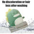 thumbnail image 5 of Travel Blanket & Pillow, Soft Plush Dinosaur Hugging Pillow Cute Anime Cushion Stuffed Animal Doll Toy with Coral Fleece Blanket, Lion, 5 of 5