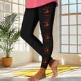 thumbnail image 5 of Bzdzmqm Women Plus Size High Waisted Halloween Leggings Graphic Spiders Cobweb Print Lounge Casual Party Long Pants Festive Fit, Black M, 5 of 5