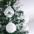 thumbnail image 4 of Lyacmy 12pack Christmas Ball Ornaments for Christmas Decorations, 70mm White Shatterproof Ball for Xmas Tree Hanging Ornaments Decor, 4 of 8