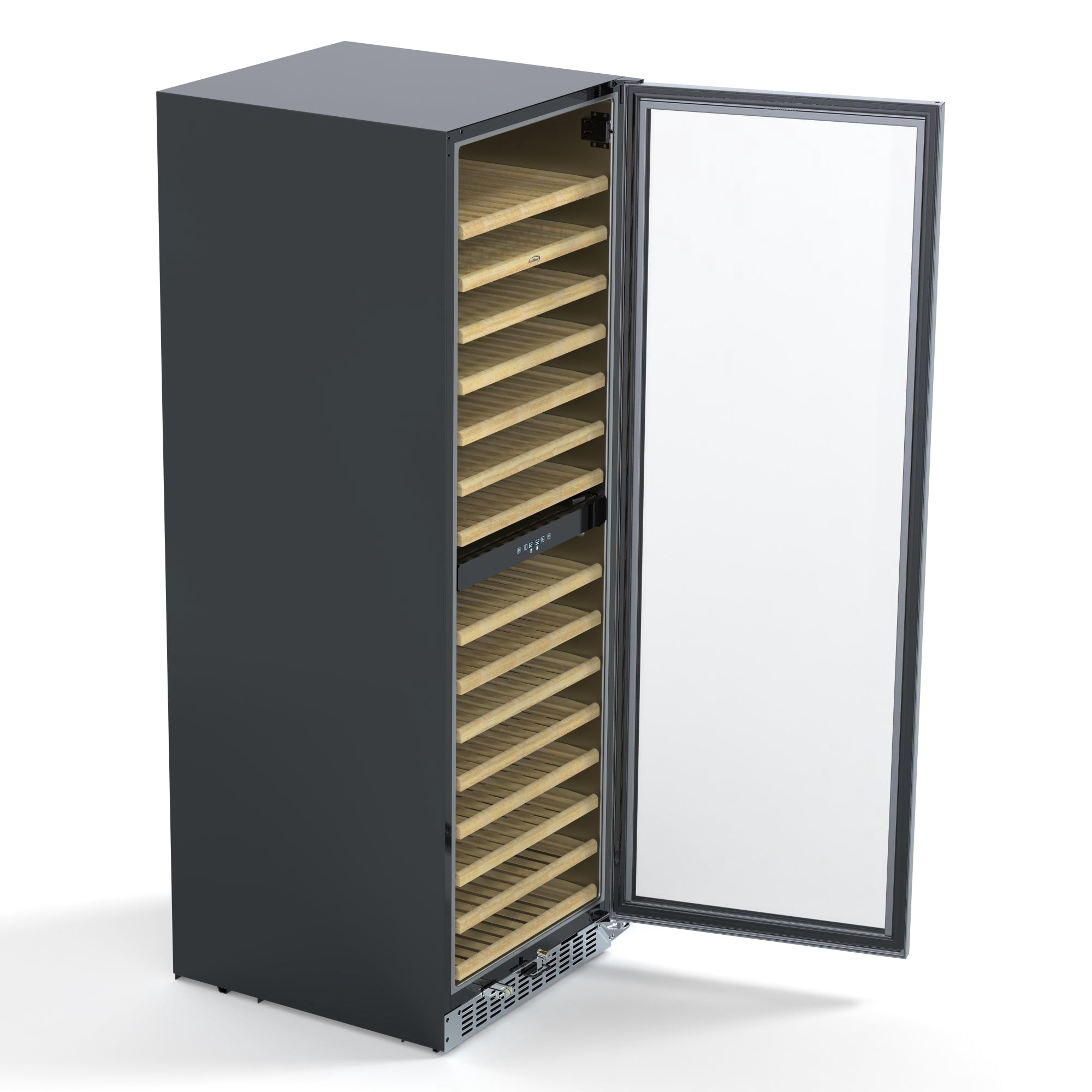 23 in. Dual Zone, Full Glass Door, Wine Cooler Refrigerator, Freestanding or Built-In Unit, 15.1 cu ft. KM-CW155DZ-SS