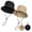 Black, Khaki, variant on 2 Pack Sun Hats Bucket Hats for Men Women, Waterproof Fishing Hats with Sun Protection, UPF 40+, Packable Outdoor Boonie Hat, Black/Blue