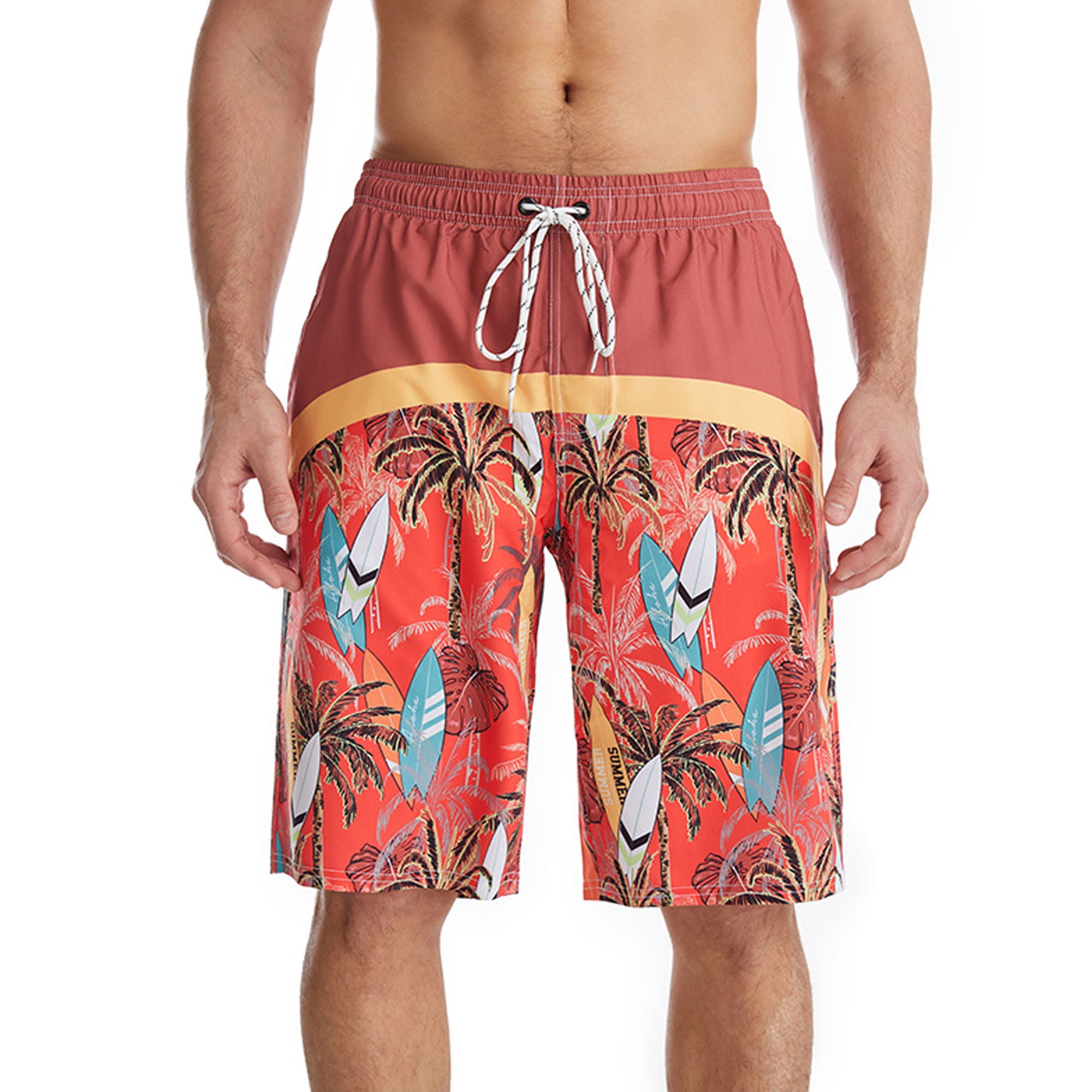 Horizon-t Beach Shorts American Dinosaur Flag Mens Fashion Quick Dry Beach Shorts Cool Casual Beach Shorts