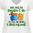 thumbnail image 4 of Inktastic And into the Garden I Go to Lose My Mind and Feed My Soul Women's Plus Size V-Neck T-Shirt, 4 of 5
