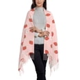 thumbnail image 2 of Fotbe Hand Drawn Strawberry Print Womens Fall Winter Scarf Tassel Soft Warm Blanket Scarves Womens Shawl Wraps, 2 of 8