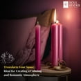 thumbnail image 4 of SOUL STICKS 4" Scented Ritual Candles Chime Taper Premium Candles 20 pcs for Rituals, Ceremonies, Meditation, Altar and Spells Hot Pink/Jasmine, 4 of 7