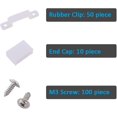thumbnail image 3 of Kit de goma con clip de montaje para tira de luces LED con 14 mm de ancho y 4 mm de profundidad, para tiras de luces LED impermeables Ip67 (no para tiras de luces LED no impermeables), 3 of 4